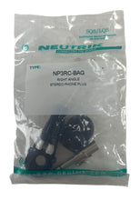 Neutrik NP3RC-BAG Right Angle TRS Connector with Silver Contacts Black Shell