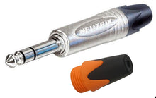 NEUTRIK NP2X Mono or NP3X Stereo 1/4" Cable Mount Instrument Jack w/ Nickel Shell & Colored Boot For ID