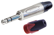 NEUTRIK NP2X Mono or NP3X Stereo 1/4" Cable Mount Instrument Jack w/ Nickel Shell & Colored Boot For ID