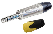 NEUTRIK NP2X Mono or NP3X Stereo 1/4" Cable Mount Instrument Jack w/ Nickel Shell & Colored Boot For ID