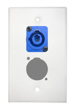 White PROCRAFT SPL-2X-WH-VAR 1 Gang Stainless Pro Audio Installation Wall Plate Loaded, Made in the USA