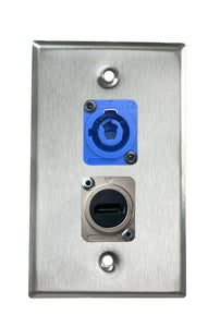 Stainless PROCRAFT SPL-2X-ST-VAR 1 Gang Stainless Pro Audio Installation Wall Plate Loaded, Made in the USA