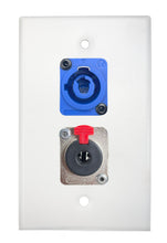 White PROCRAFT SPL-2X-WH-VAR 1 Gang Stainless Pro Audio Installation Wall Plate Loaded, Made in the USA