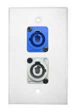 White PROCRAFT SPL-2X-WH-VAR 1 Gang Stainless Pro Audio Installation Wall Plate Loaded, Made in the USA