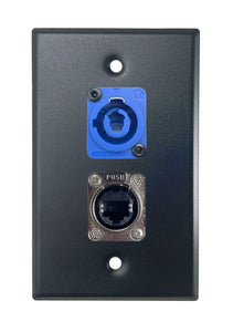Black PROCRAFT SPL-2X-BK-VAR 1 Gang Stainless Pro Audio Installation Wall Plate Loaded, Made in the USA