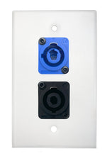 White PROCRAFT SPL-2X-WH-VAR 1 Gang Stainless Pro Audio Installation Wall Plate Loaded, Made in the USA