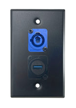 Black PROCRAFT SPL-2X-BK-VAR 1 Gang Stainless Pro Audio Installation Wall Plate Loaded, Made in the USA