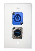 White PROCRAFT SPL-2X-WH-VAR 1 Gang Stainless Pro Audio Installation Wall Plate Loaded, Made in the USA