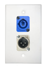 White PROCRAFT SPL-2X-WH-VAR 1 Gang Stainless Pro Audio Installation Wall Plate Loaded, Made in the USA