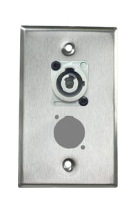 Stainless PROCRAFT SPL-2X-ST-VAR 1 Gang Stainless Pro Audio Installation Wall Plate Loaded, Made in the USA