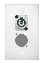 White PROCRAFT SPL-2X-WH-VAR 1 Gang Stainless Pro Audio Installation Wall Plate Loaded, Made in the USA