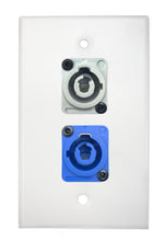 White PROCRAFT SPL-2X-WH-VAR 1 Gang Stainless Pro Audio Installation Wall Plate Loaded, Made in the USA