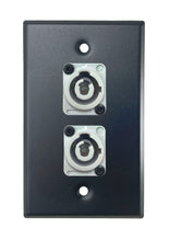 Black PROCRAFT SPL-2X-BK-VAR 1 Gang Stainless Pro Audio Installation Wall Plate Loaded, Made in the USA