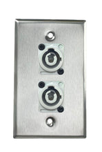 Stainless PROCRAFT SPL-2X-ST-VAR 1 Gang Stainless Pro Audio Installation Wall Plate Loaded, Made in the USA