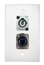 White PROCRAFT SPL-2X-WH-VAR 1 Gang Stainless Pro Audio Installation Wall Plate Loaded, Made in the USA