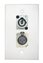 White PROCRAFT SPL-2X-WH-VAR 1 Gang Stainless Pro Audio Installation Wall Plate Loaded, Made in the USA