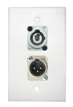 White PROCRAFT SPL-2X-WH-VAR 1 Gang Stainless Pro Audio Installation Wall Plate Loaded, Made in the USA