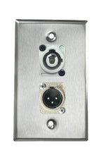 Stainless PROCRAFT SPL-2X-ST-VAR 1 Gang Stainless Pro Audio Installation Wall Plate Loaded, Made in the USA
