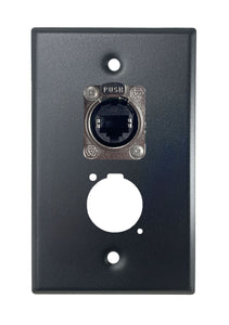Black PROCRAFT SPL-2X-BK-VAR 1 Gang Stainless Pro Audio Installation Wall Plate Loaded, Made in the USA