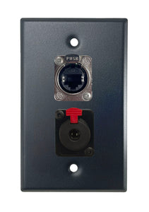Black PROCRAFT SPL-2X-BK-VAR 1 Gang Stainless Pro Audio Installation Wall Plate Loaded, Made in the USA