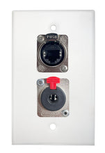 White PROCRAFT SPL-2X-WH-VAR 1 Gang Stainless Pro Audio Installation Wall Plate Loaded, Made in the USA