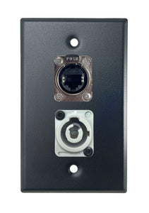 Black PROCRAFT SPL-2X-BK-VAR 1 Gang Stainless Pro Audio Installation Wall Plate Loaded, Made in the USA