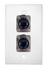 White PROCRAFT SPL-2X-WH-VAR 1 Gang Stainless Pro Audio Installation Wall Plate Loaded, Made in the USA