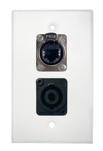 White PROCRAFT SPL-2X-WH-VAR 1 Gang Stainless Pro Audio Installation Wall Plate Loaded, Made in the USA