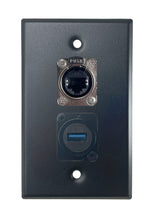 Black PROCRAFT SPL-2X-BK-VAR 1 Gang Stainless Pro Audio Installation Wall Plate Loaded, Made in the USA