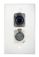 White PROCRAFT SPL-2X-WH-VAR 1 Gang Stainless Pro Audio Installation Wall Plate Loaded, Made in the USA