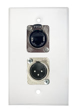 White PROCRAFT SPL-2X-WH-VAR 1 Gang Stainless Pro Audio Installation Wall Plate Loaded, Made in the USA