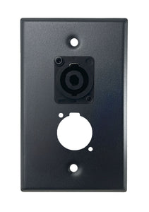Black PROCRAFT SPL-2X-BK-VAR 1 Gang Stainless Pro Audio Installation Wall Plate Loaded, Made in the USA