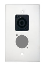 White PROCRAFT SPL-2X-WH-VAR 1 Gang Stainless Pro Audio Installation Wall Plate Loaded, Made in the USA