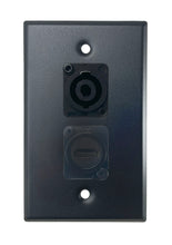 Black PROCRAFT SPL-2X-BK-VAR 1 Gang Stainless Pro Audio Installation Wall Plate Loaded, Made in the USA