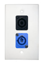 White PROCRAFT SPL-2X-WH-VAR 1 Gang Stainless Pro Audio Installation Wall Plate Loaded, Made in the USA