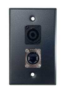 Black PROCRAFT SPL-2X-BK-VAR 1 Gang Stainless Pro Audio Installation Wall Plate Loaded, Made in the USA