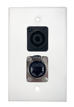 White PROCRAFT SPL-2X-WH-VAR 1 Gang Stainless Pro Audio Installation Wall Plate Loaded, Made in the USA