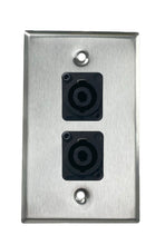 Stainless PROCRAFT SPL-2X-ST-VAR 1 Gang Stainless Pro Audio Installation Wall Plate Loaded, Made in the USA