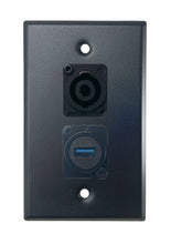 Black PROCRAFT SPL-2X-BK-VAR 1 Gang Stainless Pro Audio Installation Wall Plate Loaded, Made in the USA