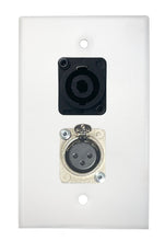White PROCRAFT SPL-2X-WH-VAR 1 Gang Stainless Pro Audio Installation Wall Plate Loaded, Made in the USA