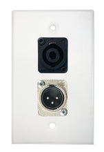White PROCRAFT SPL-2X-WH-VAR 1 Gang Stainless Pro Audio Installation Wall Plate Loaded, Made in the USA