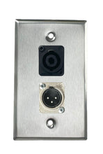 Stainless PROCRAFT SPL-2X-ST-VAR 1 Gang Stainless Pro Audio Installation Wall Plate Loaded, Made in the USA