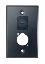 Black PROCRAFT SPL-2X-BK-VAR 1 Gang Stainless Pro Audio Installation Wall Plate Loaded, Made in the USA