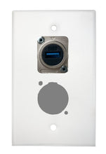 White PROCRAFT SPL-2X-WH-VAR 1 Gang Stainless Pro Audio Installation Wall Plate Loaded, Made in the USA
