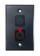 Black PROCRAFT SPL-2X-BK-VAR 1 Gang Stainless Pro Audio Installation Wall Plate Loaded, Made in the USA