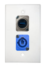 White PROCRAFT SPL-2X-WH-VAR 1 Gang Stainless Pro Audio Installation Wall Plate Loaded, Made in the USA