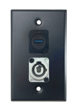Black PROCRAFT SPL-2X-BK-VAR 1 Gang Stainless Pro Audio Installation Wall Plate Loaded, Made in the USA
