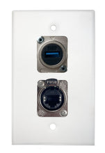White PROCRAFT SPL-2X-WH-VAR 1 Gang Stainless Pro Audio Installation Wall Plate Loaded, Made in the USA