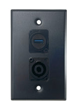 Black PROCRAFT SPL-2X-BK-VAR 1 Gang Stainless Pro Audio Installation Wall Plate Loaded, Made in the USA