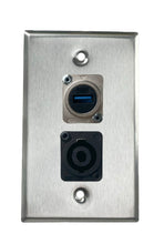 Stainless PROCRAFT SPL-2X-ST-VAR 1 Gang Stainless Pro Audio Installation Wall Plate Loaded, Made in the USA